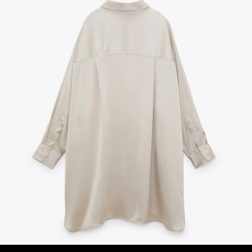 Last one Oversize satin effect blouse - Picture 4 of 6